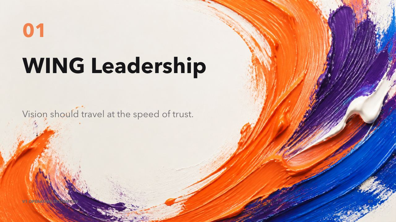 01 - WING Leadership. Vision should travel at the speed of trust.